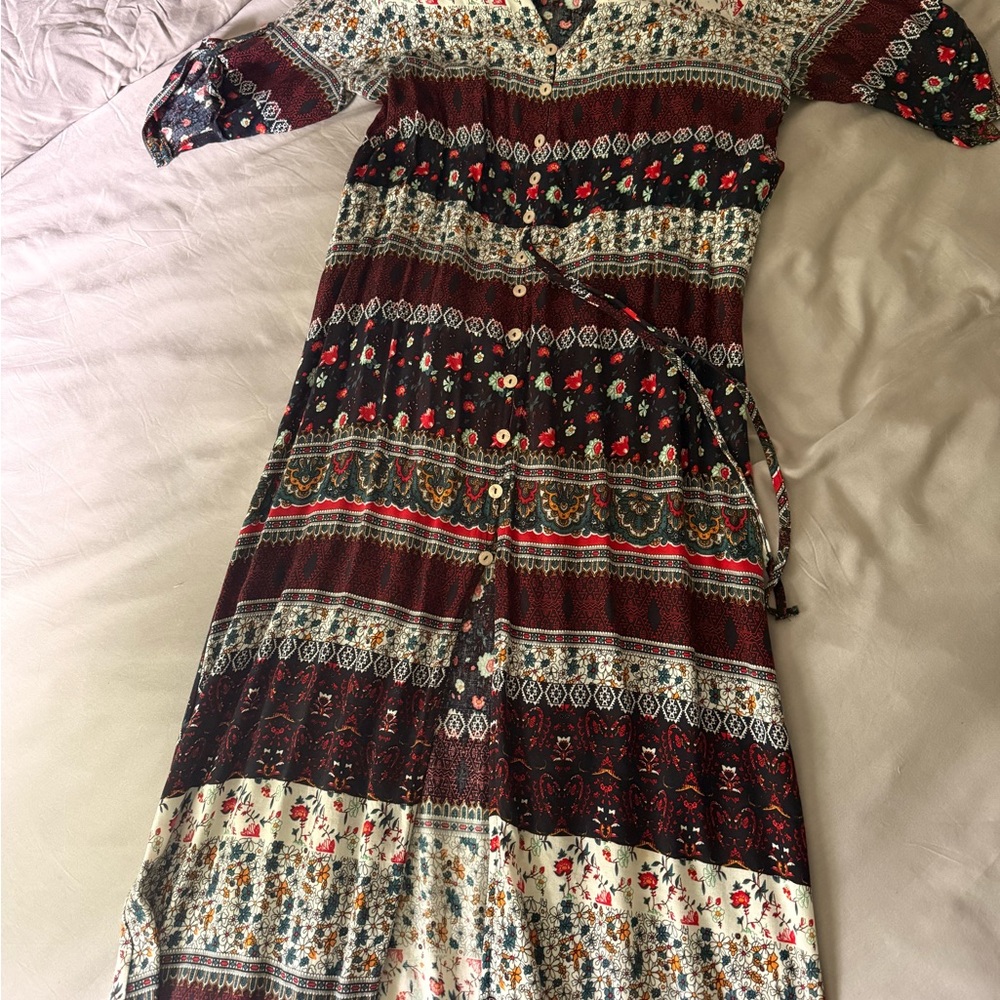 Floral Bohemian Maxi Dress - Multicolor